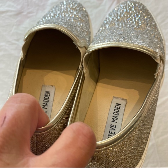 Steve Madden Crystal Slip ons SZ 9 style Ester in Beige - Picture 13 of 16